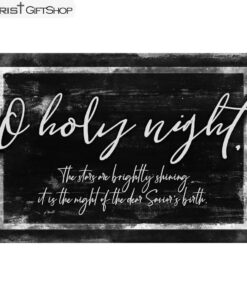 O Holy Night The Stars Are Brightly Shining Christmas Wall Art Canvas