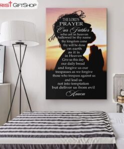 Our Father Prayer Catholic Wall Art Canvas, The Lord's Prayer Wall Art