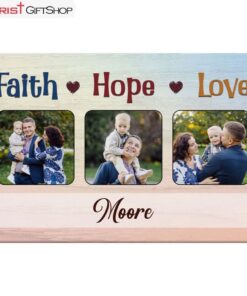 Personalized Faith Hope Love Wall Art Canvas