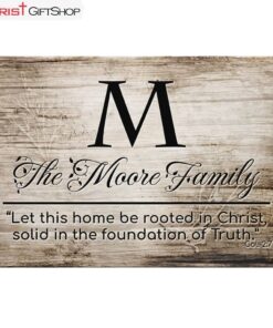 Personalized Family Name Wall Art Let This Home Be Rooted In Christ Canvas Print