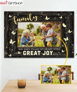 Personalized Family You Have Filled My Heart With Great Joy Wall Art Canvas Print