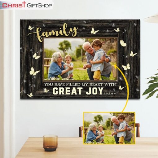 Personalized Family You Have Filled My Heart With Great Joy Wall Art Canvas Print