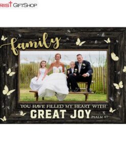 Personalized Family You Have Filled My Heart With Great Joy Wall Art Canvas Print