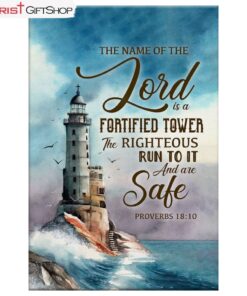 Proverbs 1810 The Name Of The Lord Is A Fortified Tower Wall Art Canvas Print