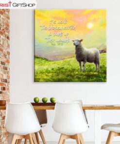 Psalm 1473 He Heals The Brokenhearted, Lamb Of God Wall Art (Canvas and Poster )