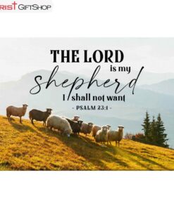 Psalm 23 Kjv The Lord Is My Shepherd I Shall Not Want Wall Art Canvas and Poster