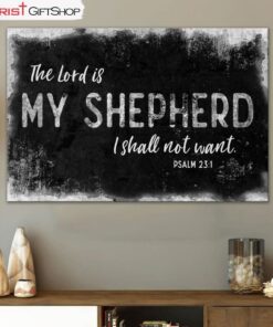 Psalm 231 The Lord Is My Shepherd Wall Art Canvas, Bible Verse Wall Art Decor