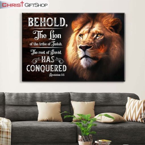 Revelation 55 Behold, The Lion Of The Tribe Of Judah Canvas Wall Art