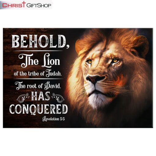 Revelation 55 Behold, The Lion Of The Tribe Of Judah Canvas Wall Art