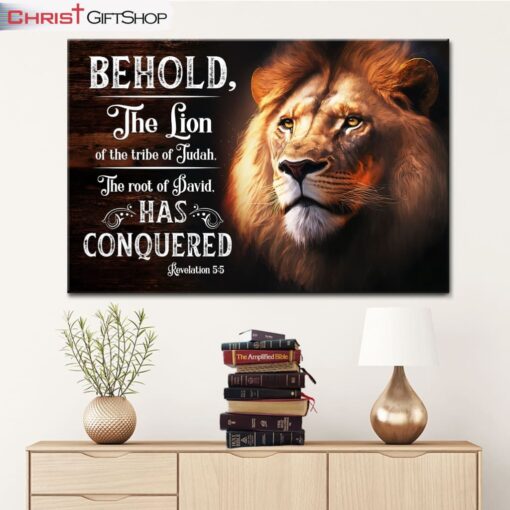 Revelation 55 Behold, The Lion Of The Tribe Of Judah Canvas Wall Art