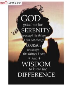 Serenity Prayer With Jesus Wall Art Canvas Print - Christian Wall Art