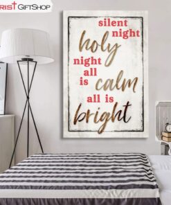 Silent Night Christmas Wall Art Canvas