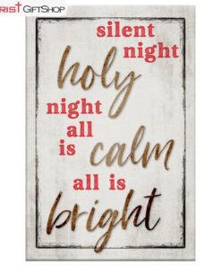 Silent Night Christmas Wall Art Canvas