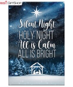 Silent Night Holy Night, Starry Night, Christmas Wall Art Canvas and Poster