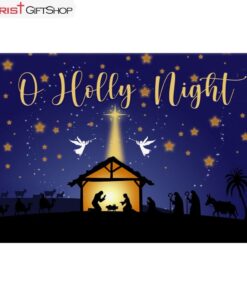 Starry Night Christmas, O Holy Night Wall Art Canvas