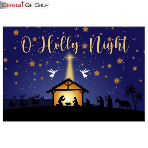 Starry Night Christmas, O Holy Night Wall Art Canvas