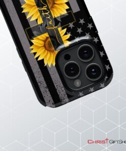 Sunflower Faith Cross Phone Case Christian Phone Cases