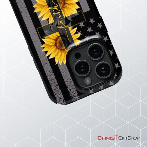 Sunflower Faith Cross Phone Case Christian Phone Cases