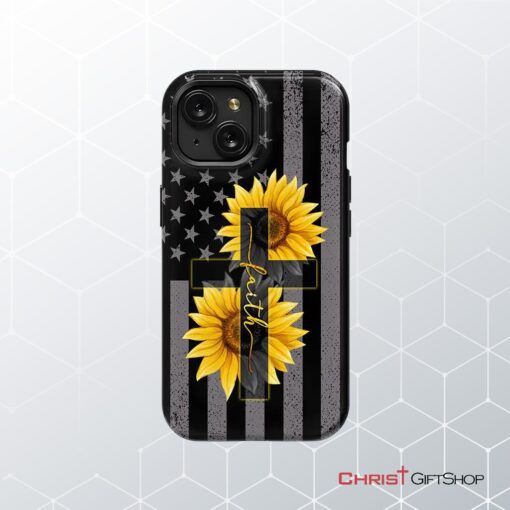 Sunflower Faith Cross Phone Case Christian Phone Cases