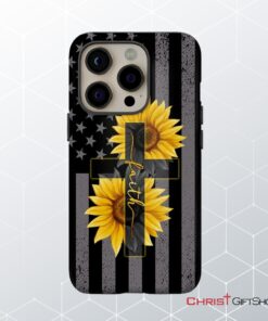 Sunflower Faith Cross Phone Case Christian Phone Cases