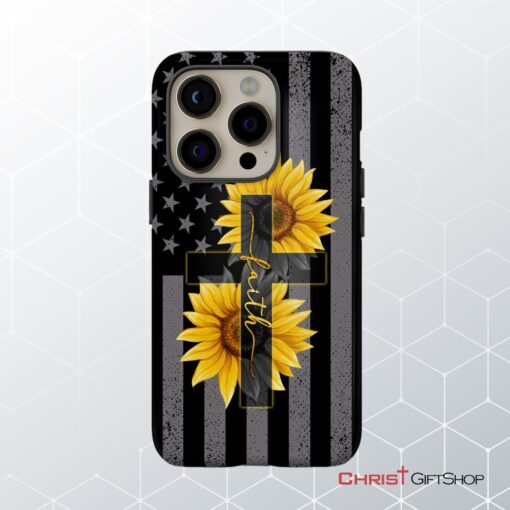 Sunflower Faith Cross Phone Case Christian Phone Cases