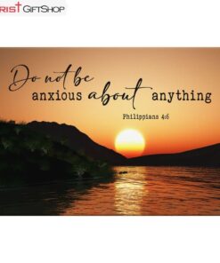 Sunset, Philippians 46 Do Not Be Anxious About Anything Wall Art Canvas