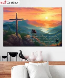 Take Heart I Have Overcome The World John 1633 Niv Wall Art Canvas