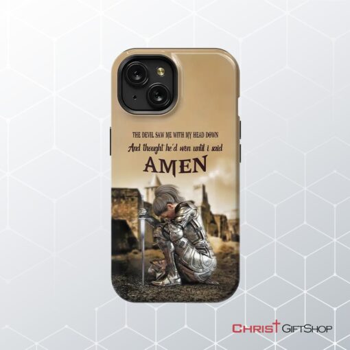 The Devil Saw Me With My Head Down, Woman Warrior Of Christ Phone Case