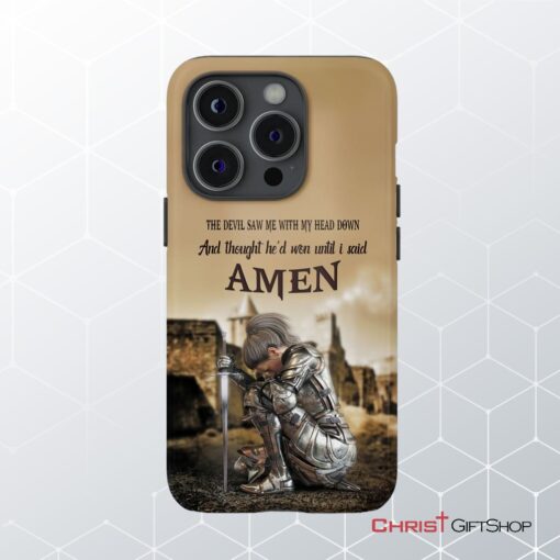 The Devil Saw Me With My Head Down, Woman Warrior Of Christ Phone Case