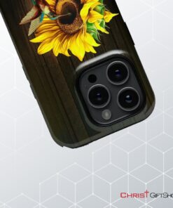 The Joy Of The Lord Is My Strength, Sunflower Hummingbird Phone Case