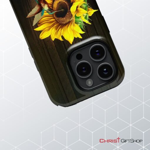 The Joy Of The Lord Is My Strength, Sunflower Hummingbird Phone Case