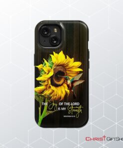 The Joy Of The Lord Is My Strength, Sunflower Hummingbird Phone Case