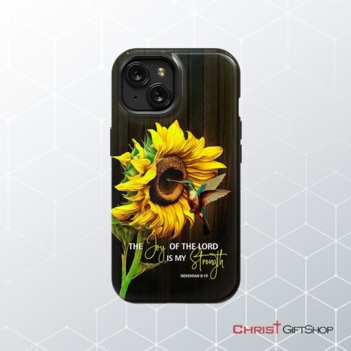 The Joy Of The Lord Is My Strength, Sunflower Hummingbird Phone Case