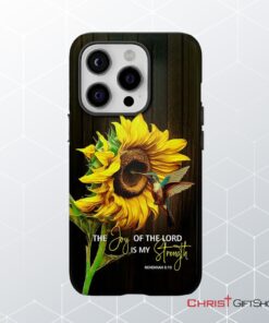 The Joy Of The Lord Is My Strength, Sunflower Hummingbird Phone Case