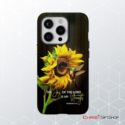 The Joy Of The Lord Is My Strength, Sunflower Hummingbird Phone Case