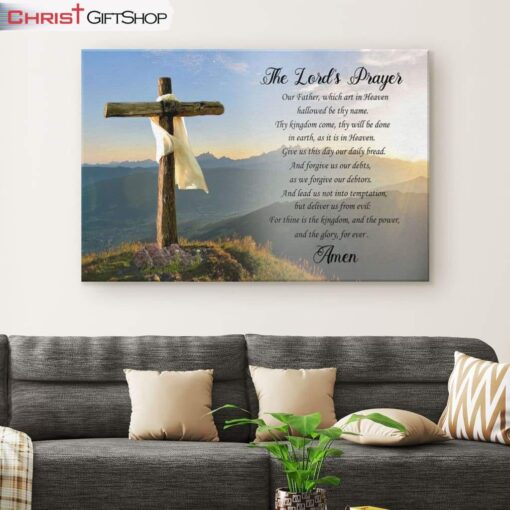 The Lord's Prayer Canvas Print - Christian Wall Art Canvas