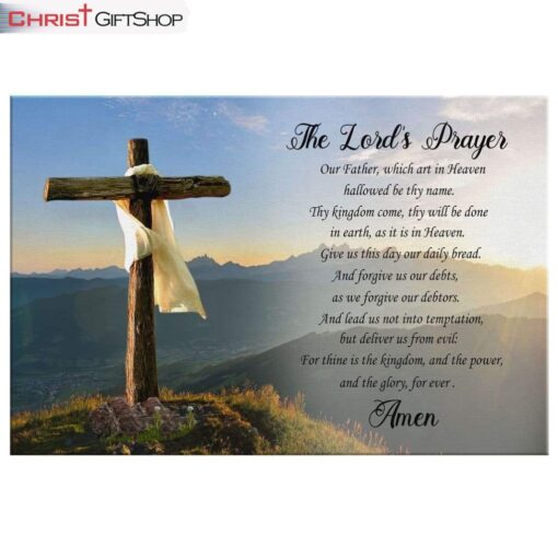 The Lord's Prayer Canvas Print - Christian Wall Art Canvas