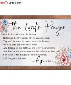 The Lord's Prayer Kjv Canvas Wall Art