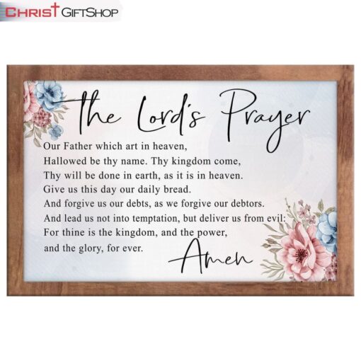 The Lord's Prayer Kjv Canvas Wall Art