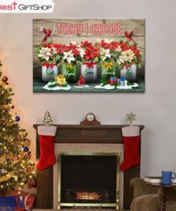 Today I Choose Faith Hope Love Peace Joy Christmas Wall Art Canvas