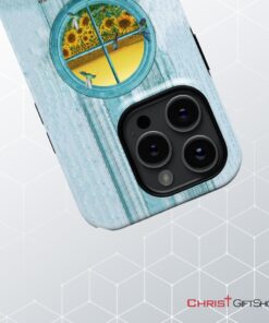 Today I Choose Joy Hummingbird Sunflower Phone Case