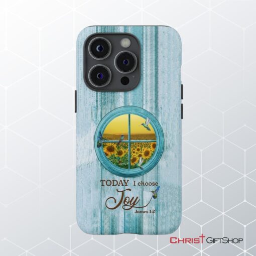 Today I Choose Joy Hummingbird Sunflower Phone Case