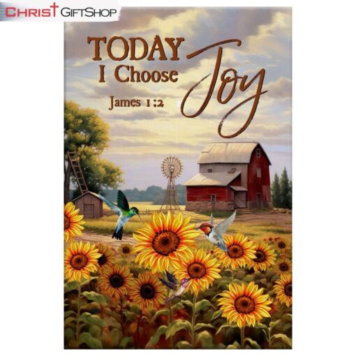 Today I Choose Joy James 12, American Farm Wall Art (Canvas and Poster )