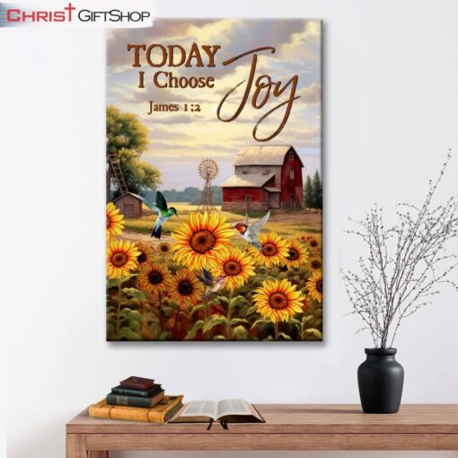 Today I Choose Joy James 12, American Farm Wall Art (Canvas and Poster )