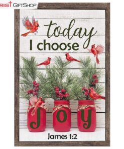 Today I Choose Joy James 12 Christmas Wall Art Canvas, Christmas Decoration