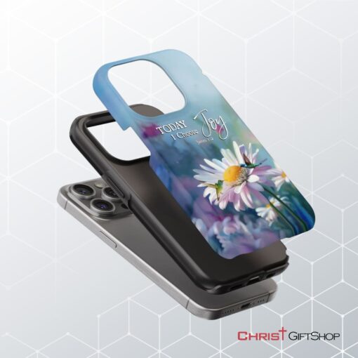 Today I Choose Joy James 12, Hummingbird With Daisies Phone Case