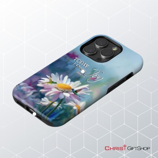 Today I Choose Joy James 12, Hummingbird With Daisies Phone Case