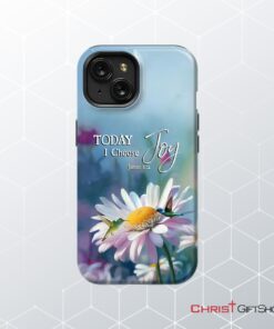 Today I Choose Joy James 12, Hummingbird With Daisies Phone Case