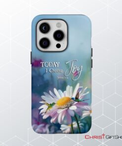 Today I Choose Joy James 12, Hummingbird With Daisies Phone Case