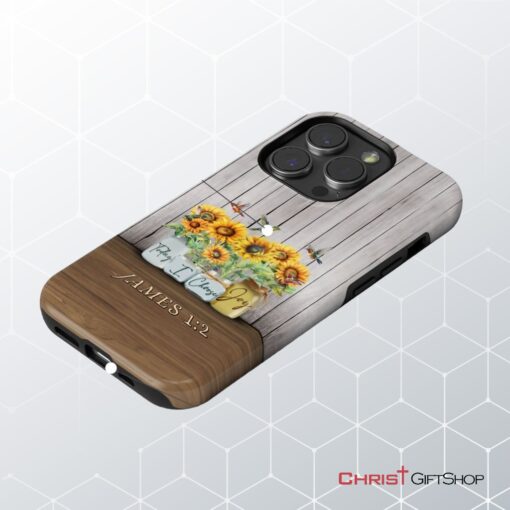 Today I Choose Joy James 12, Sunflower Vase, Hummingbird Phone Case